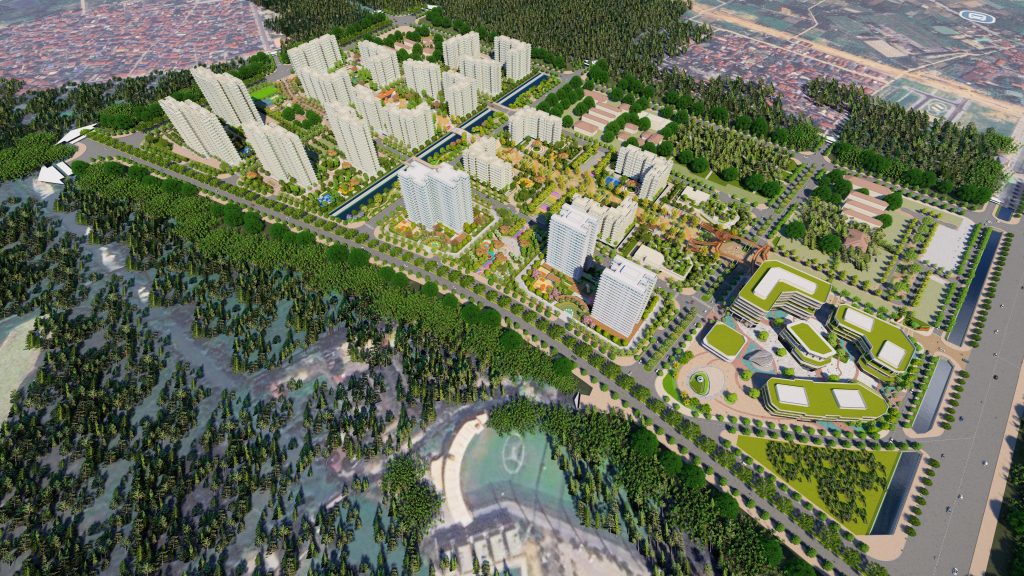 Phối cảnh tổng thể Dự án Nhà ở xã hội Tiên Dương 1. Phối cảnh tổng thể Dự án Nhà ở xã hội Tiên Dương 1.