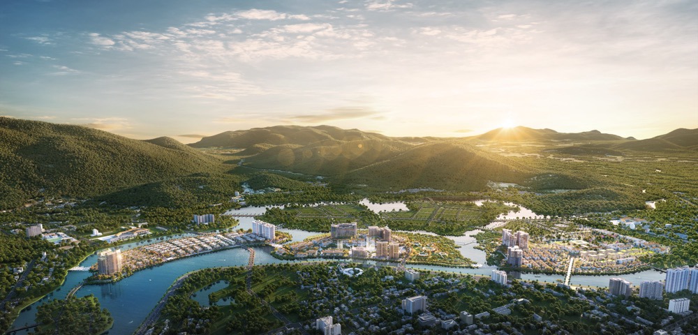 Quy hoạch độc đáo của dự án Charmora City với 3 hòn đảo chức năng riêng biệt.