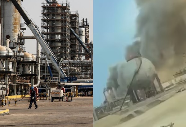 Trung tâm lọc dầu Top 5 thế giới tại  Ả Rập Xê Út bốc cháy sau đòn tấn công của Iran