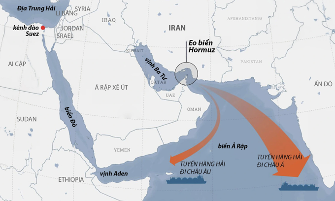 Iran tuyên bố đóng cửa eo biển Hormuz, cảnh báo tấn công mọi tàu cố tình đi qua