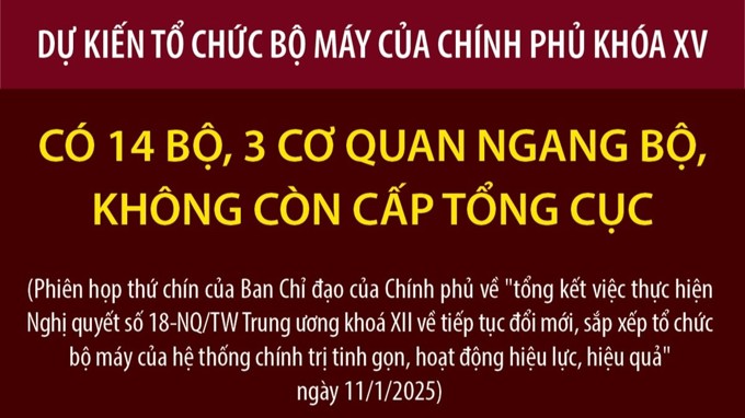 Dự kiến tổ chức bộ máy của Chính phủ khóa XV