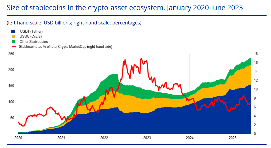 Hệ sinh thái stablecoin đang phát triển nhanh chóng (Nguồn: ECB)
