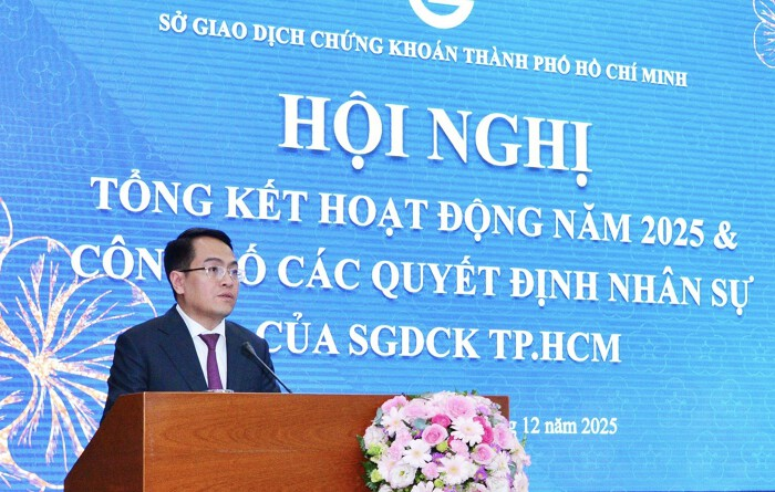 Ông Trịnh Sơn Hồng, Quyền Chủ tịch Sở Giao dịch Chứng khoán TP Hồ Chí Minh phát biểu (Ảnh: HOSE)