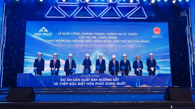 Hòa Phát khởi công nhà máy sản xuất ray cao tốc và thép đặc biệt, sẵn sàng cung ứng cho các dự án trọng điểm