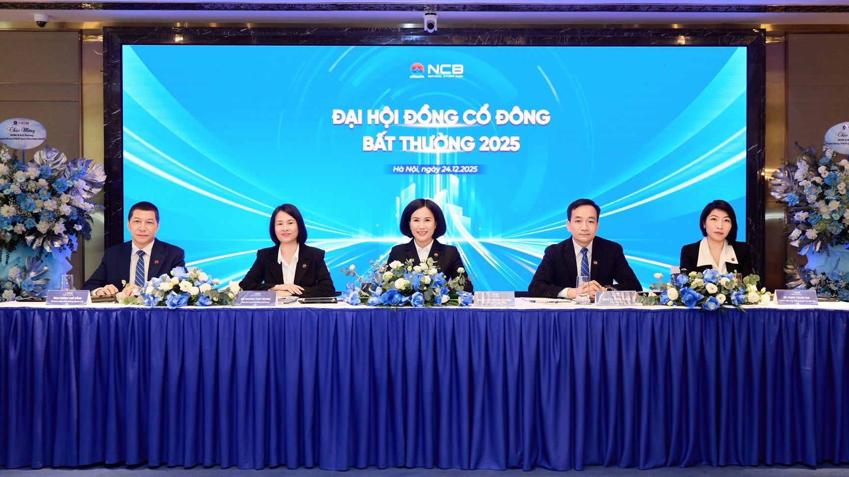 Đoàn chủ tọa điều hành EGM 2025 của NCB