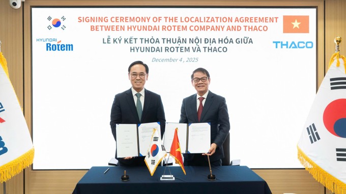 Thaco "bắt tay" Hyundai Rotem sản xuất tàu điện và tàu cao tốc tại Việt Nam
