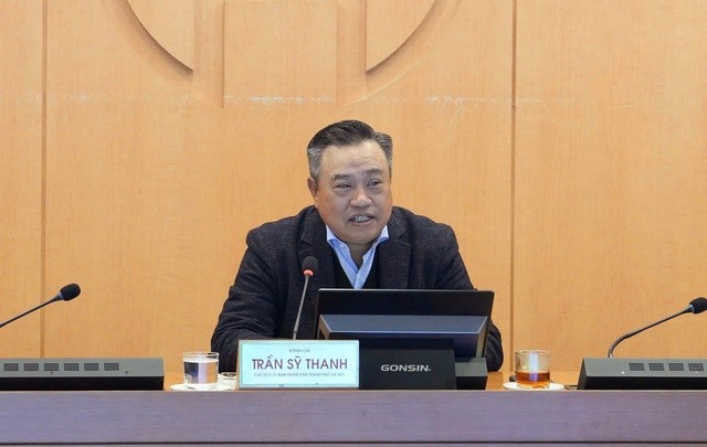   Chủ tịch UBND thành phố Hà Nội Trần Sỹ Thanh. Ảnh: Minh Anh  