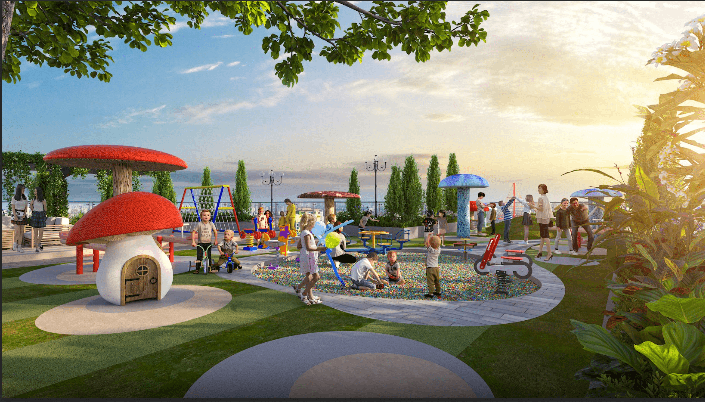 Không gian vui chơi và vườn thư giãn trên cao mang đến không gian phát triển toàn diện cho các gia đình trẻ Không gian vui chơi và vườn thư giãn trên cao mang đến không gian phát triển toàn diện cho các gia đình trẻ