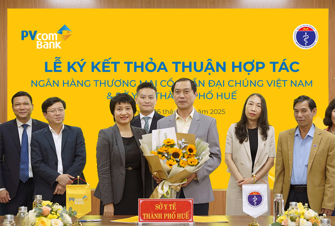 PVcomBank và Sở Y tế TP Huế ký kết thỏa thuận hợp tác