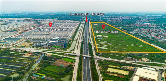 Cận cảnh khu đất xây Centerville – siêu đô thị giá trị 17.000 tỷ đồng tại Hưng Yên