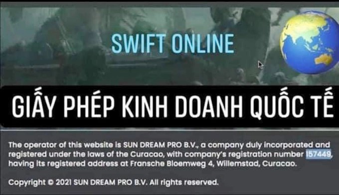 Giấy phép trang Swift được nhóm này dùng lôi kéo người tham gia