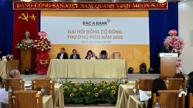 AGM 2025 Bac A Bank: Chốt mục tiêu lãi 1.300 tỷ đồng, tăng vốn lên 12.300 tỷ đồng