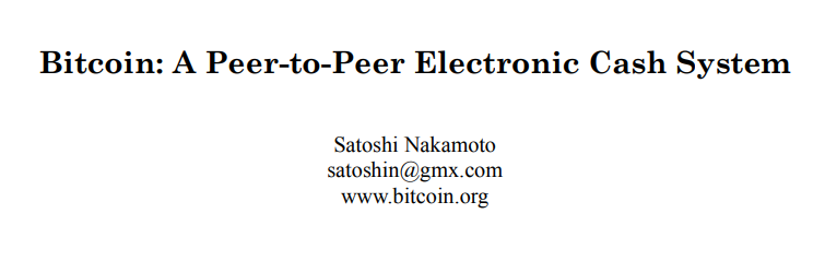 Sách trắng của Satoshi Nakamoto đề cập Bitcoin như một hệ thống tiền điện tử (Nguồn: Bitcoin.org)