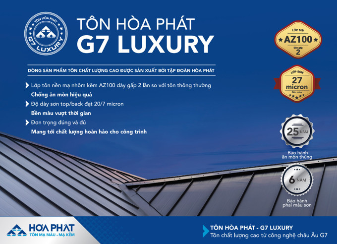 Hòa Phát ra mắt dòng tôn cao cấp, chất lượng ưu việt G7 – Luxury