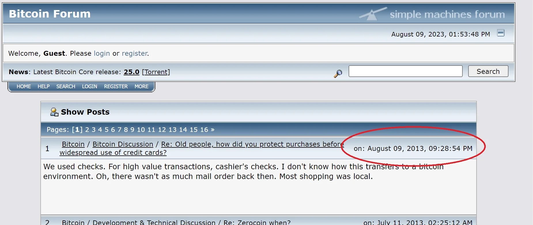 Bài viết cuối cùng của Hal Finney trên diễn đàn Bitcoin