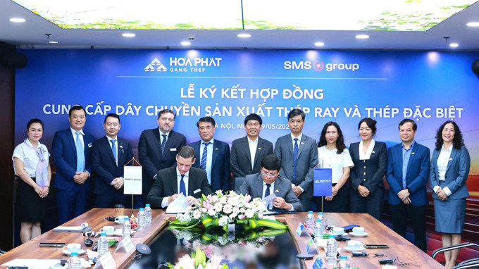 Hòa Phát "bắt tay" ông lớn Đức làm thép đường ray