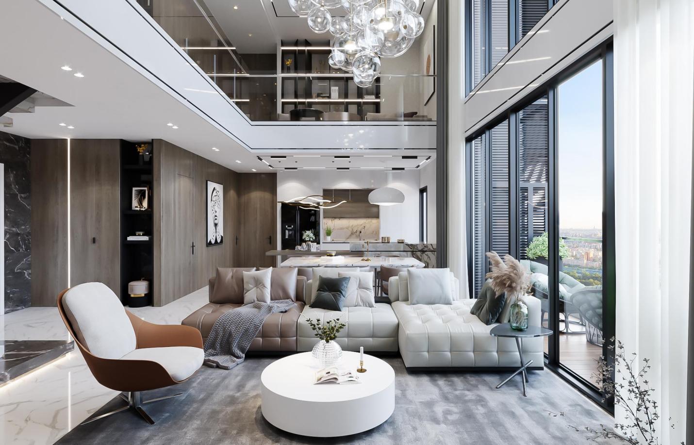 Căn hộ duplex thông tầng diện tích hơn 155m2 sẽ lên sóng livestream NobleGo vào chiều ngày 4/7 