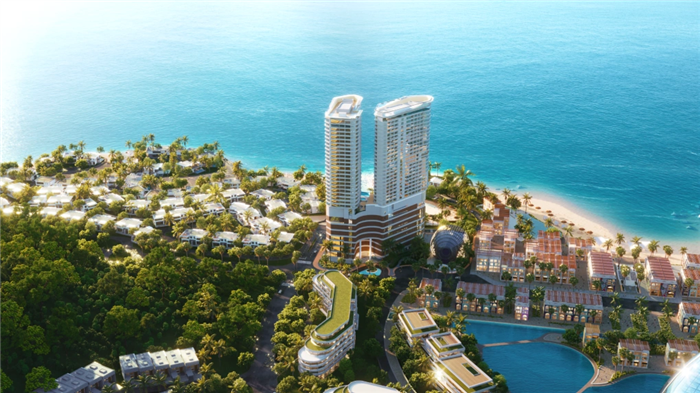 Dự án đô thị biển Libera Nha Trang sở hữu vị trí sát biển. Ảnh phối cảnh: KDI Holdings