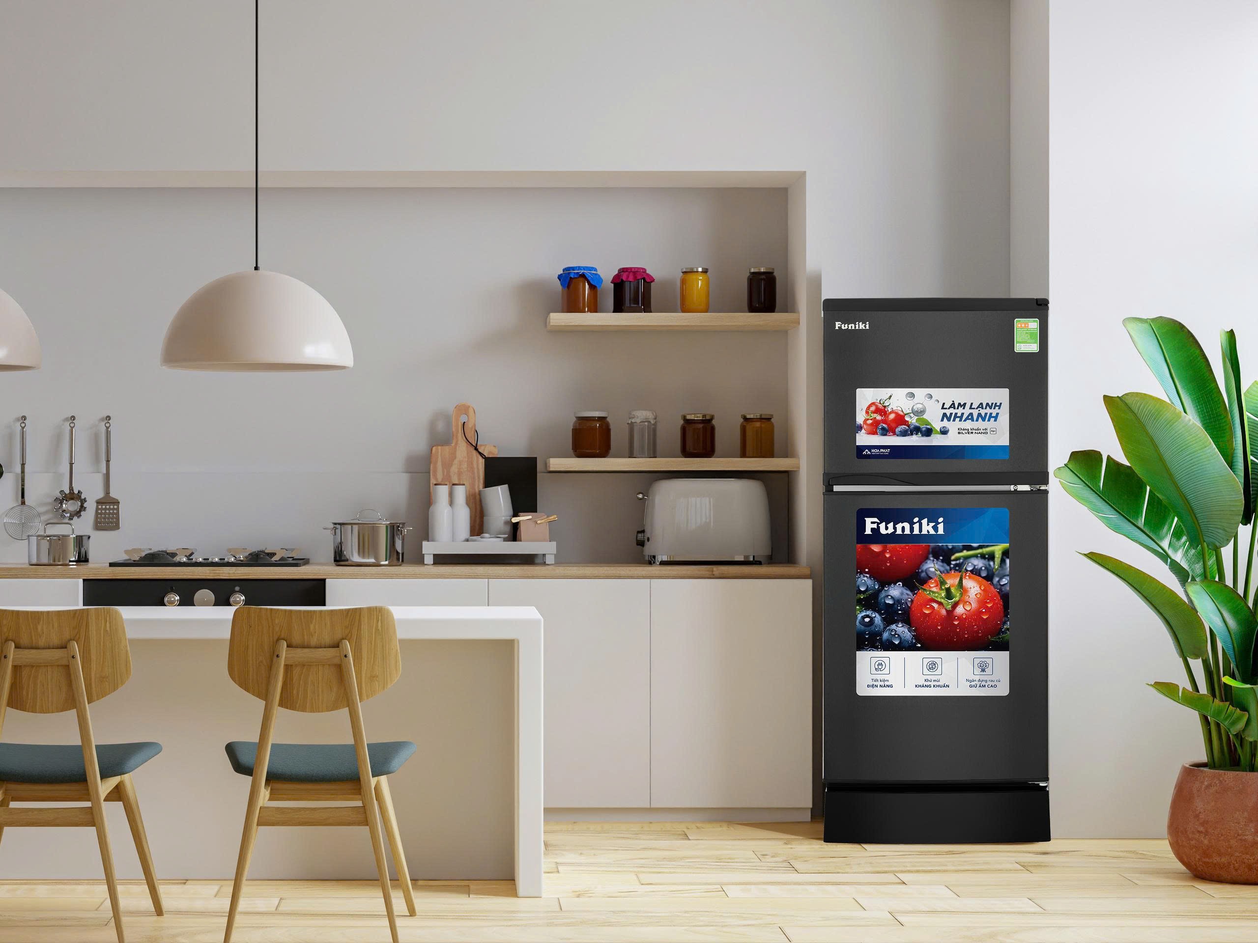 Tủ lạnh Funiki với dung tích đa dạng mang đến không gian lưu trữ rộng và tiện nghi 