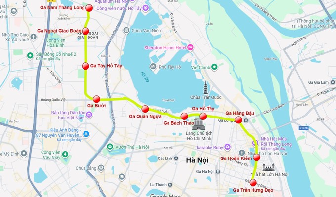 Ngắm vị trí ga của tuyến metro số 2 Hà Nội sắp khởi công: Tổng vốn gần 36.000 tỷ đồng, Sunshine Riverside, Starlake và hàng loạt dự án hưởng lợi