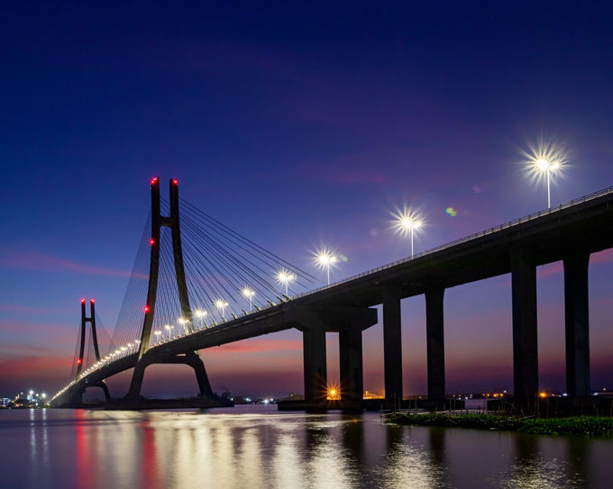 Toàn cảnh khu vực được Masterise đề xuất xây dự án cầu 2 tầng đầu tiên ở TP.HCM trị giá 21.500 tỷ đồng, nối khu nhà giàu Phú Mỹ Hưng với sân bay Long Thành