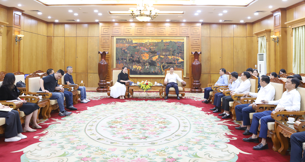 Ông Vương Quốc Tuấn – Chủ tịch UBND tỉnh Bắc Ninh tiếp và làm việc với đoàn lãnh đạo Công ty TNHH Sumec Machinery & Electric (Tập đoàn Sumec, Trung Quốc) ngày 8/9/2025.