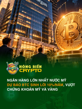 Ngân hàng lớn nhất nước Mỹ dự báo BTC sinh lời 10%/năm, vượt chứng khoán Mỹ và vàng