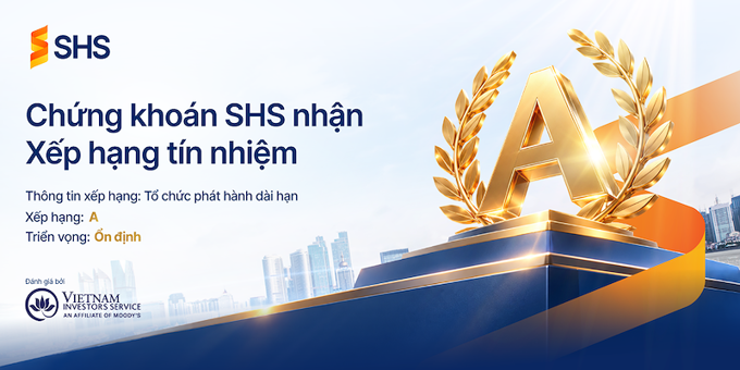 SHS năm thứ hai liên tiếp được VIS Rating xếp hạng A, củng cố nền tảng tăng trưởng