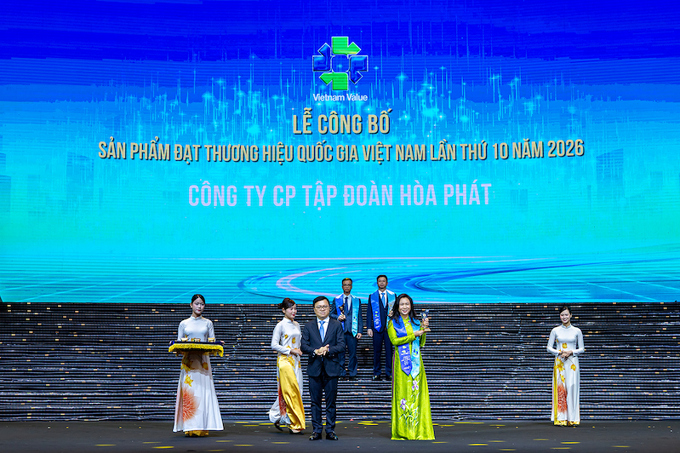 Hòa Phát 8 lần liên tiếp nhận chứng nhận Thương hiệu Quốc gia
