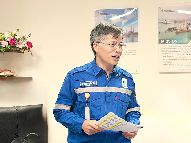 Ông Lê Nguyễn Quốc Vinh, Giám đốc Nhà máy Lọc hóa dầu Nghi Sơn (Ảnh: chinhphu.vn)