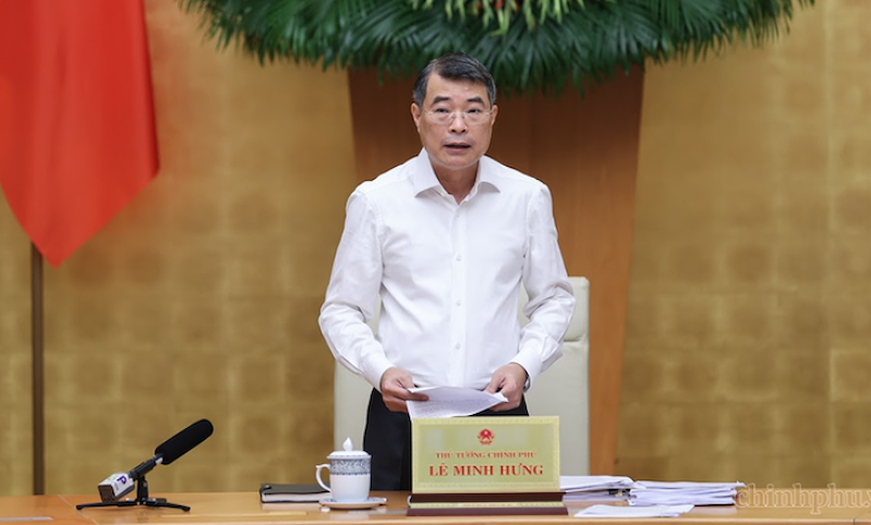 Thủ tướng Chính phủ Lê Minh Hưng phát biểu tại phiên họp (Ảnh: VGP)