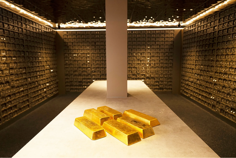 Hầm chứa vàng tại khu nghỉ dưỡng The Reserve ở Singapore (Ảnh: Bloomberg)