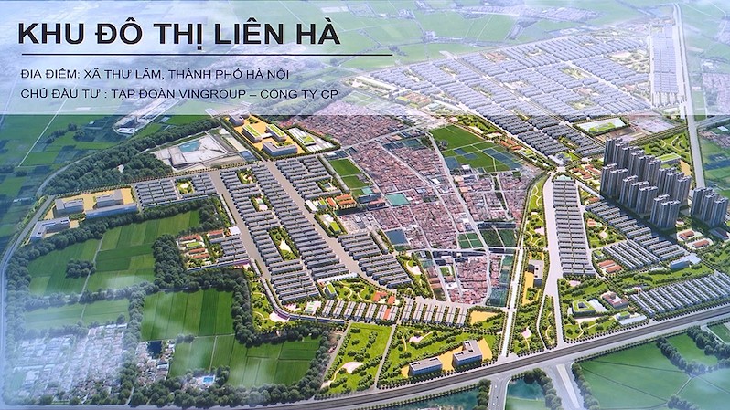 Phối cảnh dự án khu đô thị Liên Hà (Ảnh: Trang thông tin điện tử xã Thư Lâm)