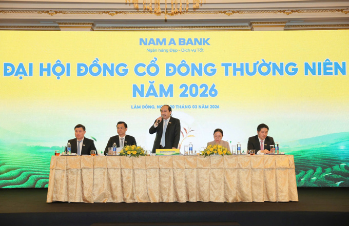 AGM 2026 Nam A Bank: Chốt cổ tức 20%, tăng vốn lên hơn 22.500 tỷ đồng, lập ngân hàng thành viên tại trung tâm tài chính VIFC