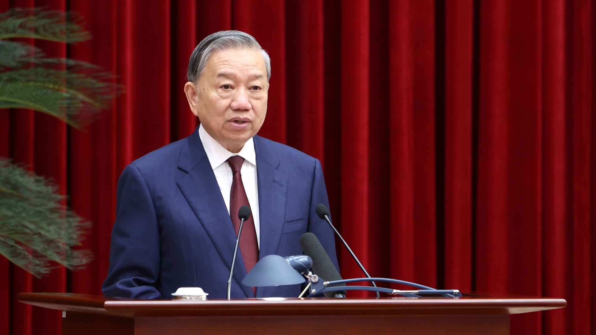 Tổng Bí thư Tô Lâm phát biểu bế mạc Hội nghị (Ảnh: VGP)