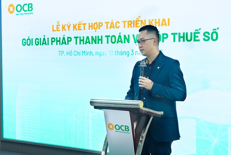 Ông Lương Nguyễn Minh Đăng – Giám đốc Khối Bán lẻ OCB phát biểu tại sự kiện