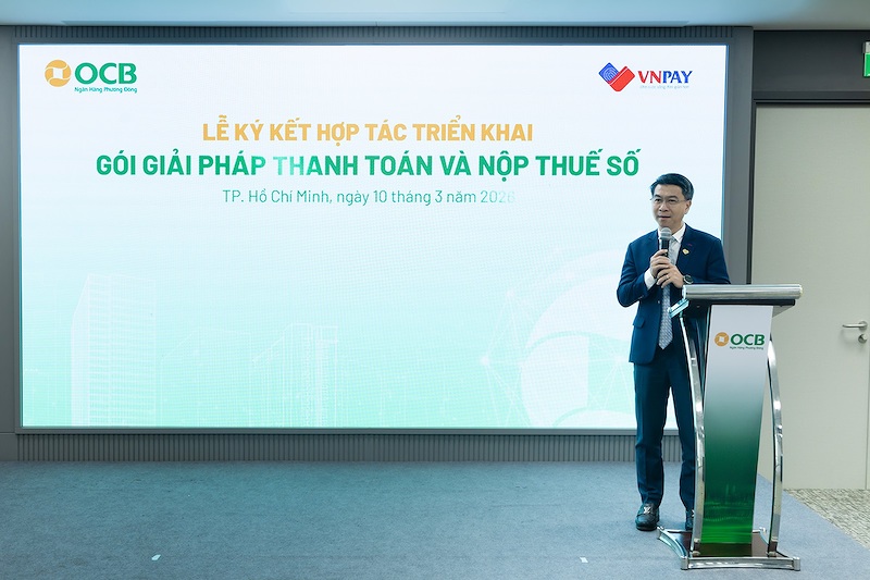 Ông Nguyễn Hữu Phúc - Phó Tổng Giám đốc VNPAY chia sẻ định hướng triển khai giải pháp thanh toán và nộp thuế số