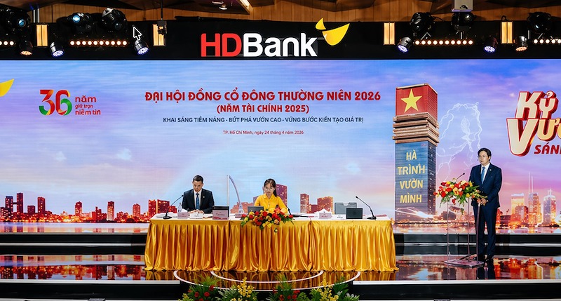 AGM 2026 HDBank: Mục tiêu lãi kỷ lục 30.100 tỷ, tăng tỷ lệ sở hữu tại HDS, lập ngân hàng tại VIFC