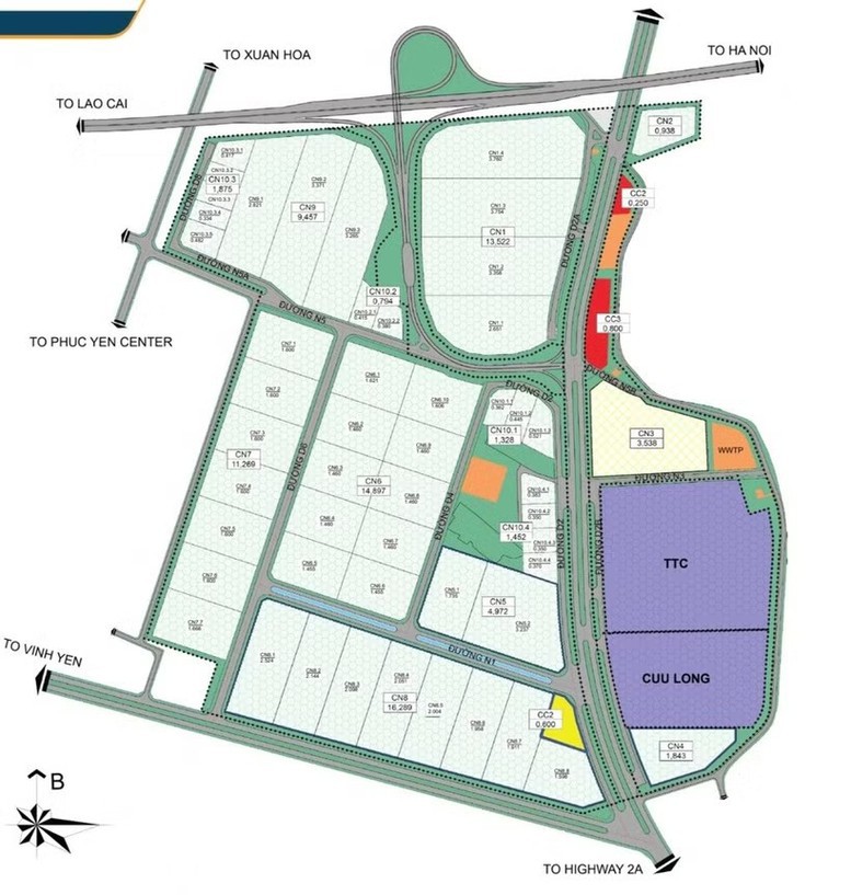 Phối cảnh KCN Phúc Yên (Ảnh: VGP)