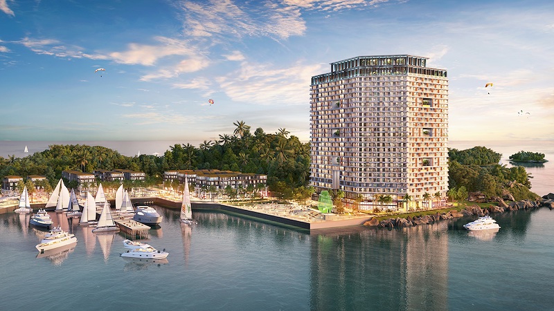 Không chỉ đảm bảo tính thẩm mỹ cao, kiến trúc của tháp Thanh Long giúp công trình hòa mình vào tổng thể bức tranh thiên nhiên. Ảnh: Ánh Dương.