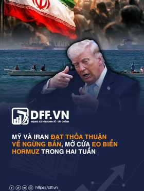 Mỹ và Iran đạt thỏa thuận về ngừng bắn, mở cửa eo biển Hormuz trong hai tuần