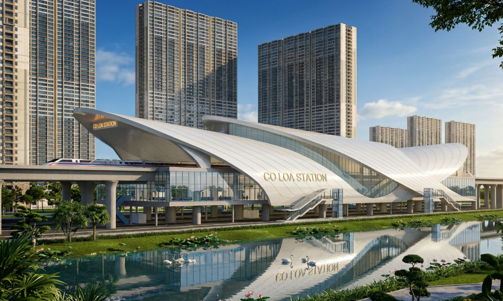 Phối cảnh ga Cổ Loa (Ảnh: Vingroup)