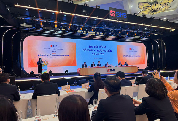 AGM 2026 SHB: Hơn 2.800 cổ đông tham dự, quý 1 lãi 4.600 tỷ đồng, chốt chia cổ tức tổng tỷ lệ 16%