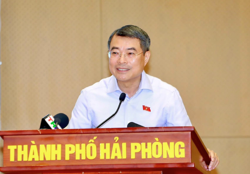 Thủ tướng Lê Minh Hưng tại hội nghị (Ảnh: Báo điện tử Hải Phòng)