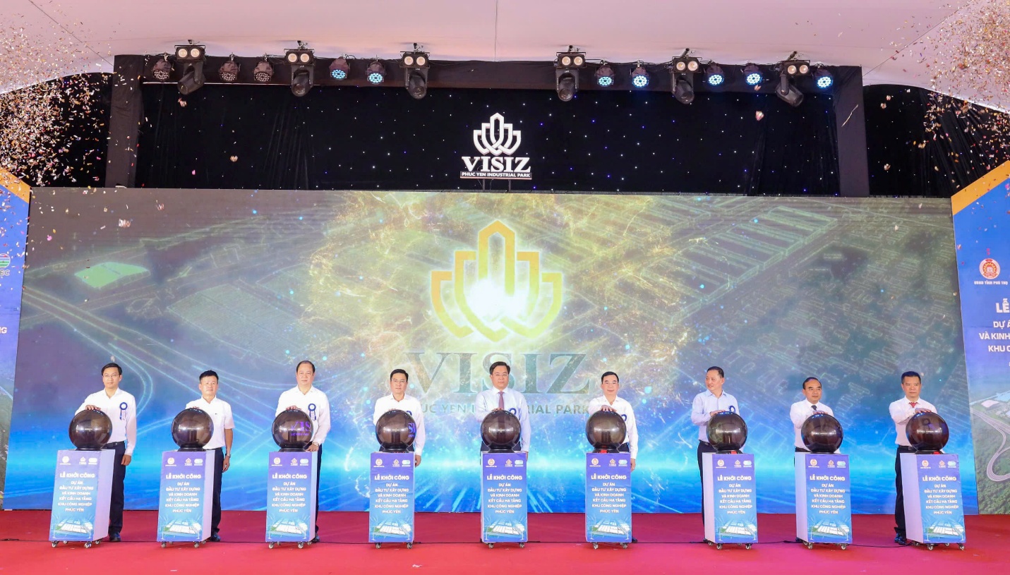 Khởi công dự án KCN Phúc Yên quy mô hơn 100 ha tại Phú Thọ (Ảnh: Cổng TTĐT tỉnh Phú Thọ)