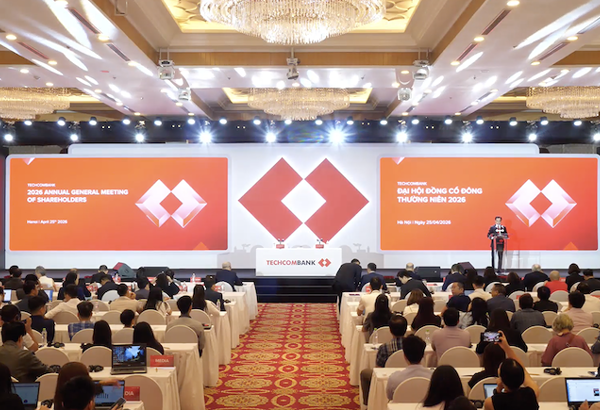 AGM 2026 Techcombank: Chốt mục tiêu lãi 37.500 tỷ đồng, chia cổ phiếu thưởng 60%, cổ tức 7% tiền mặt