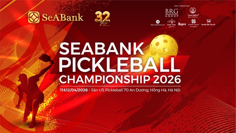 SeABank tổ chức giải Pickleball Championship 2026, gây quỹ học bổng cho trẻ em nghèo nhân dịp 32 năm thành lập