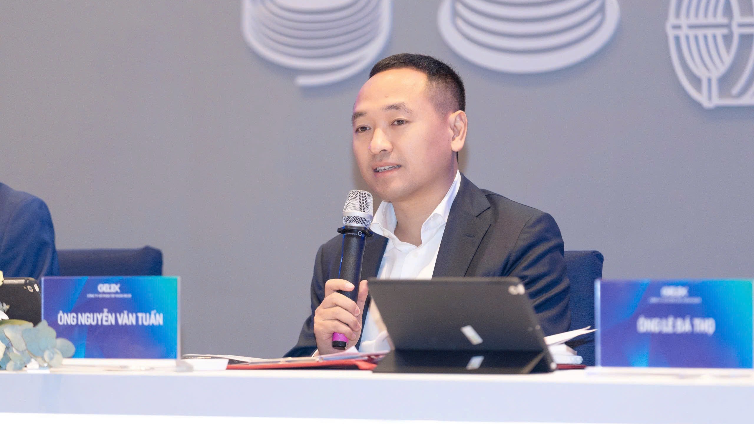 Ông Nguyễn Văn Tuấn - CEO Gelex - phát biểu tại AGM 2026 sáng 1/4