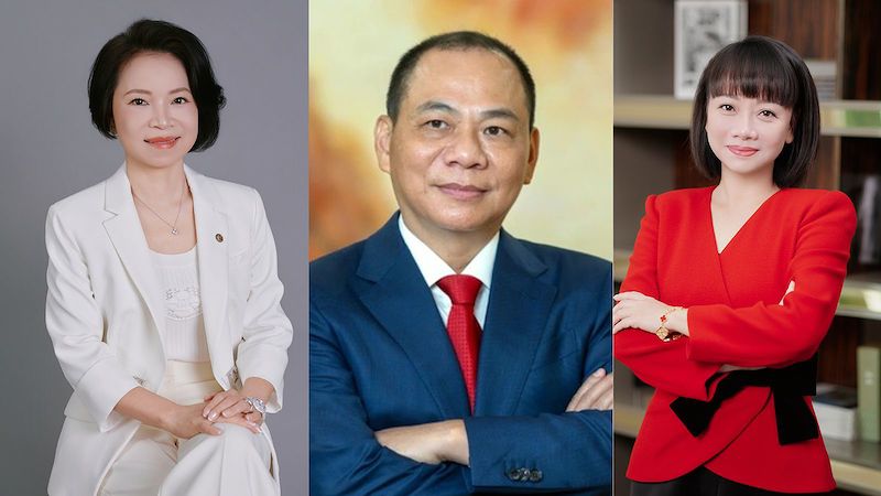 5Lần lượt từ trái qua: Bà Phạm Thu Hương, ông Phạm Nhật Vượng, bà Phạm Thúy Hằng