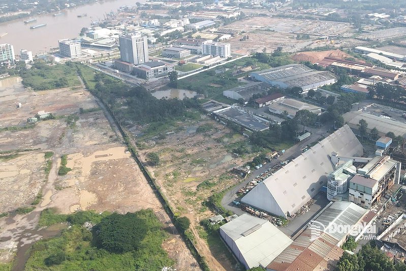 Khu đất thực hiện dự án khu đô thị 32.000 tỷ đồng tại phường Trấn Biên (Ảnh: Báo Đồng Nai điện tử)